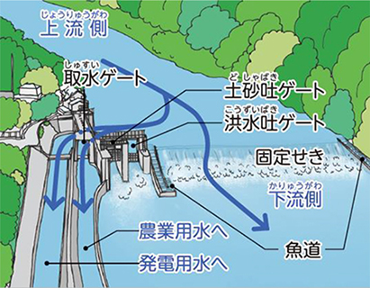 白山頭首工のイラスト図